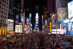 07 New York City Times Square Night - View South In Summer To 1 Times Square From Top Of Red Stairs